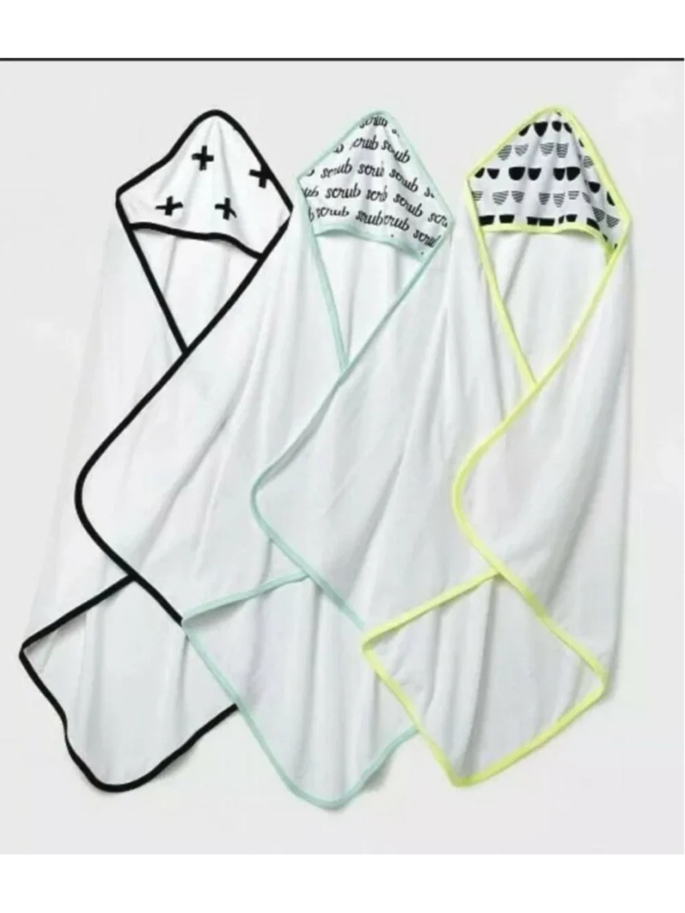 Cloud Island™ Baby 3pk Hooded Towel - Cotton Polyester Blend,